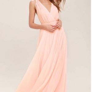 Lulus Dance the Night Away Maxi- Blush